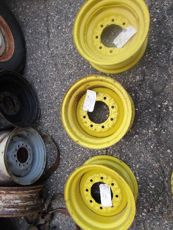 lot 21 image: Qty. 3 with tags 16 x 8 Wide 8 Lug rims