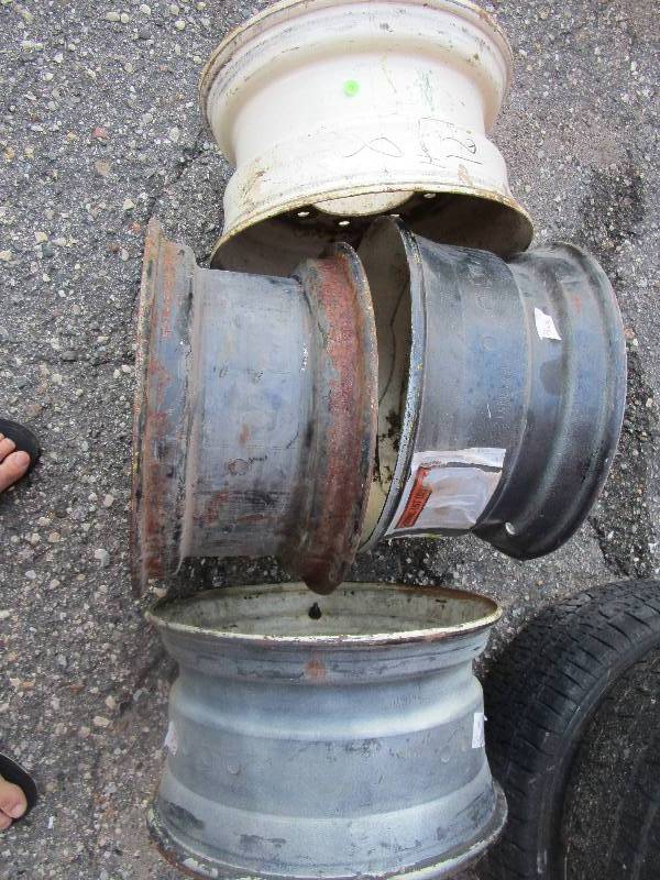 lot 31 image: Qty. 4 Rims 16 12 x 8 14 8 Lug all the same size lug but different features minor differences