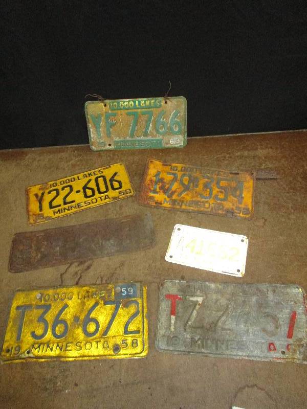 lot 53 image: Old licence plates