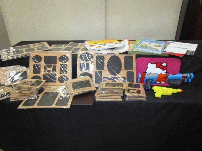 lot 88 image: Records, Music books. Hand carved frames and more