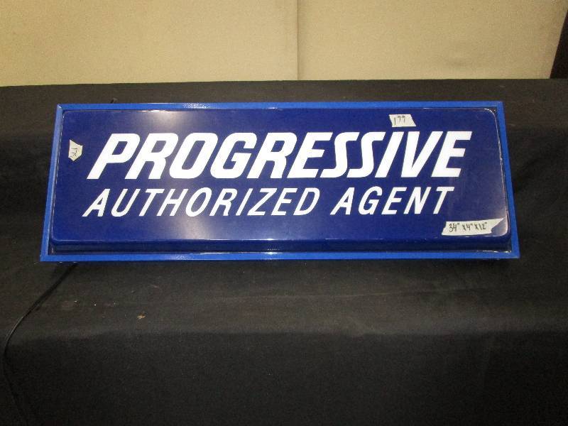 lot 90 image: 34 x 4 x 12 Lighted Sign needs new bulbs