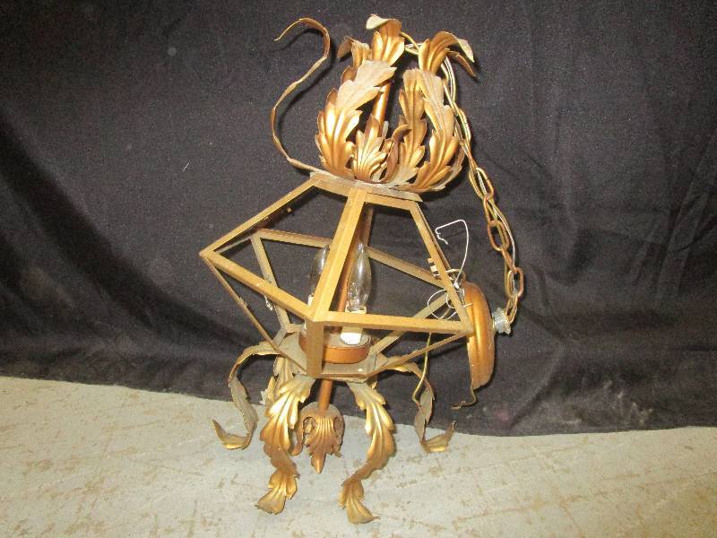 lot 106 image: Old light approx 21 height not tested