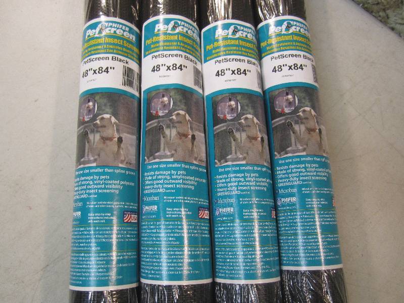 4 Rolls of Phifer Pet Screen Black ...