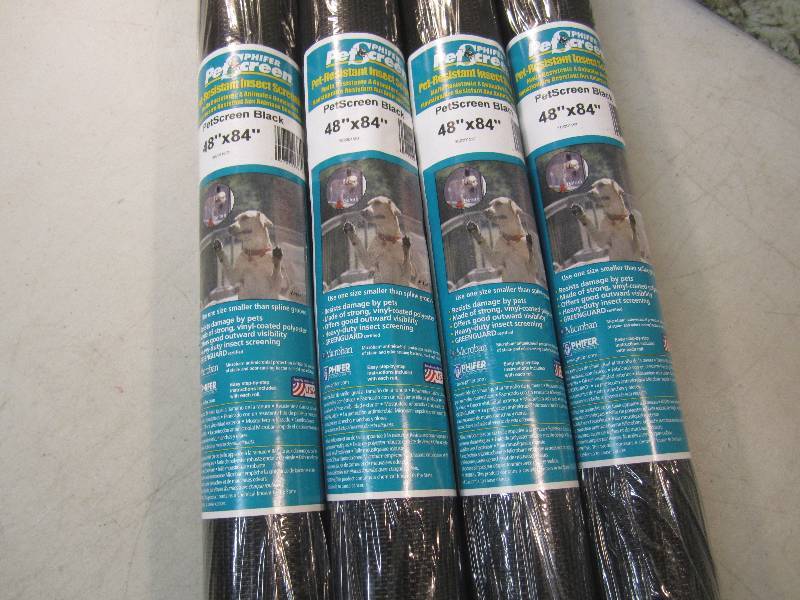 4 Rolls of Phifer Pet Screen Black ...