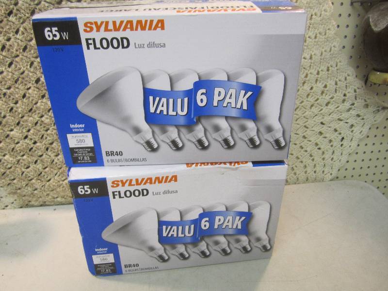 2 - 6-Pack Boxes of 65W Indoor Floo...