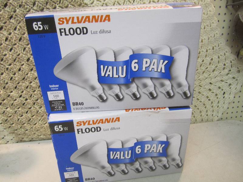 2 - 6-Pack Boxes of 65W Indoor Floo...