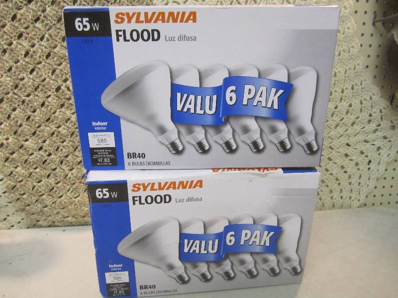 2 - 6-Pack Boxes of 65W Indoor Floo...