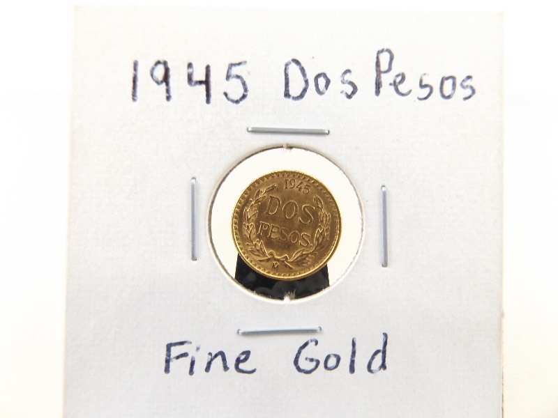 1945 Gold Dos Pesos Coin