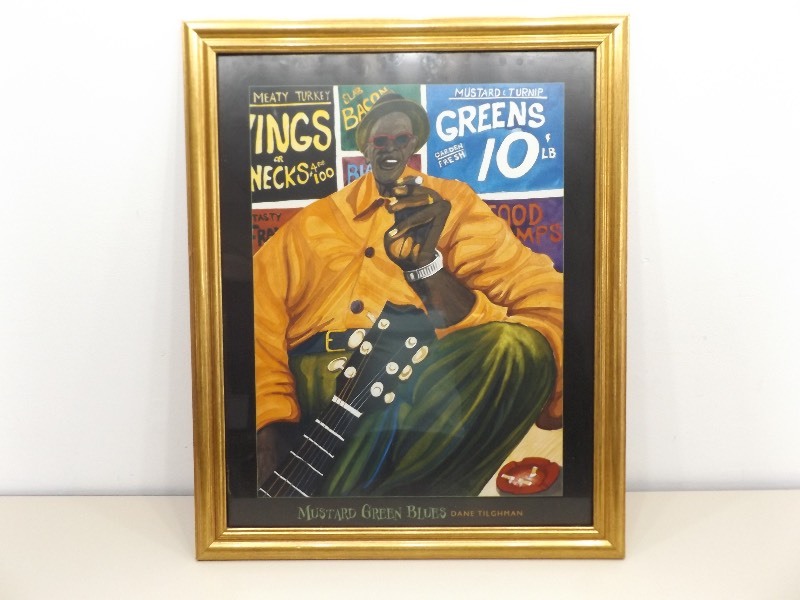 Framed Mustard Green Blues by Dane Tilghman Print