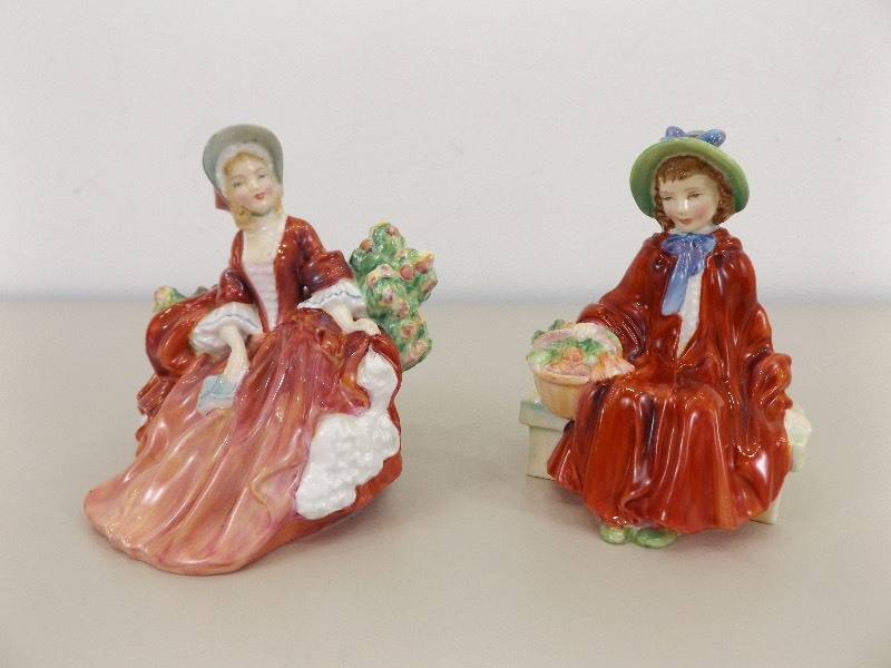 2 Vintage Royal Doulton Lydia and Linda Figurines