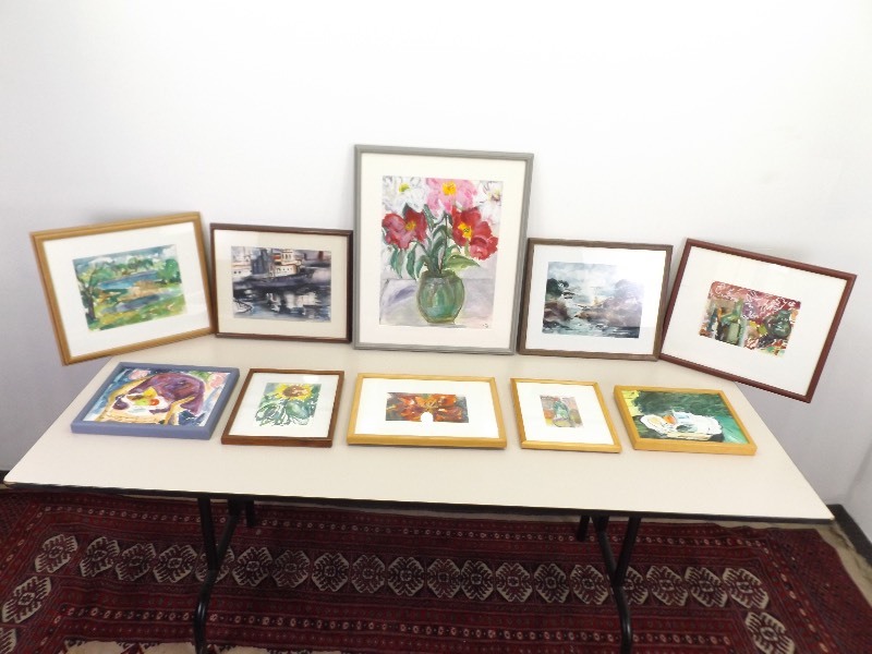 9 Framed Original Water Color, etc. Signed Artwork Collection
