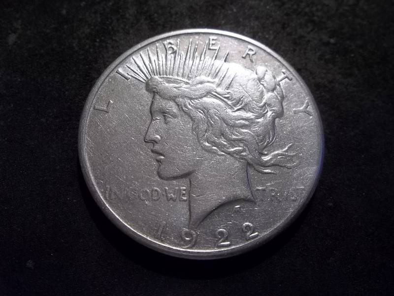 1922 S  Silver Peace Dollar