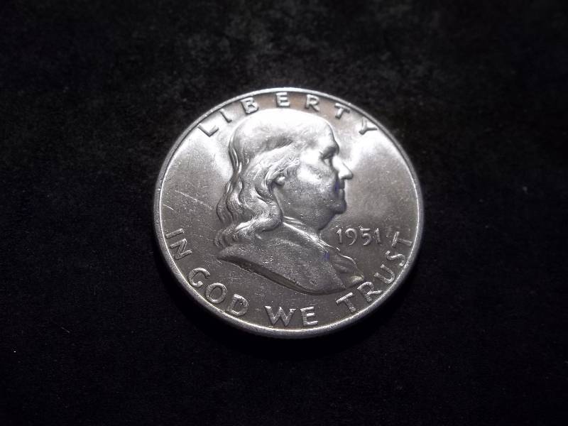1951 D Franklin Half Dollar