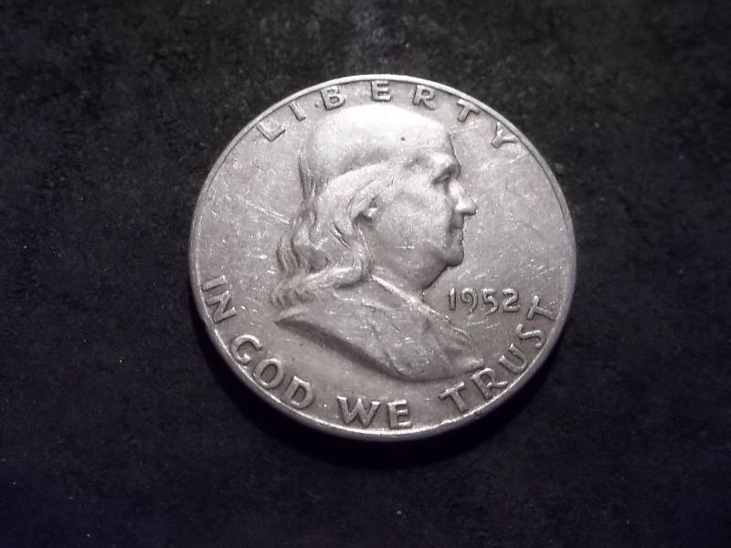 1952 S Franklin Half Dollar
