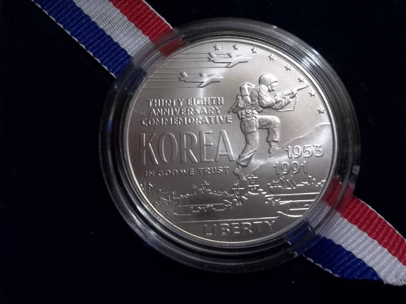 1991 38th Anniversary Of 38th Parallel Silver Dollar Commemorative