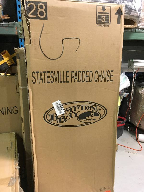 Hampton Bay Statesville Padded Patio Chaise Lounge not used
