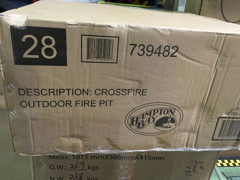 Crossfire 29.50 in. Steel Fire Pit with Cooking Grate not used