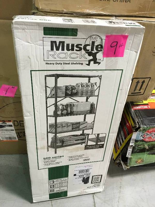 EDSAL 72 in. H x 36 in. W x 16 in. D 5-Shelf Steel Shelving Unit in Gray new