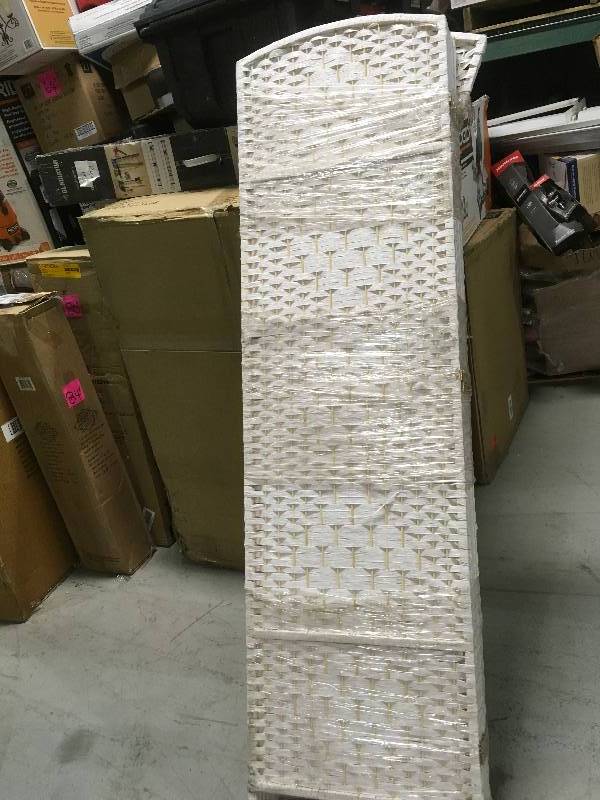 6 ft. White 6-Panel Room Divider Have some damage stock photo used for dislplay the unit