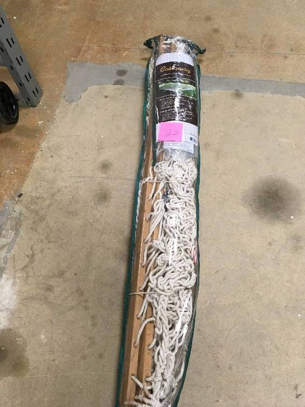 lot 25 image: 13 ft. Cotton Rope Hammock not used