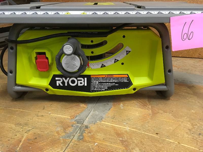 lot 66 image: RYOBI 10 in. 15 Amp Table Saw in good working conditions