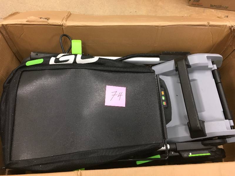 lot 74 image: EGO 20 in. 56-Volt Lithium ion Cordless Battery Walk Behind Push Mower  USED NO BATTERY NO CHARGER in working conditions