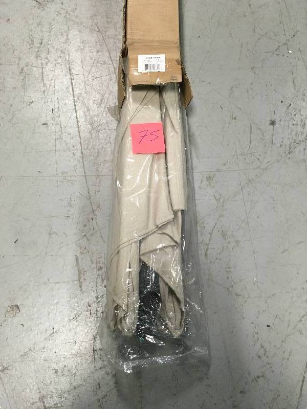 lot 75 image: Hampton Bay 10 ft. x 6 ft. Aluminum Patio Umbrella in Chili with Push-Button Tilt not used