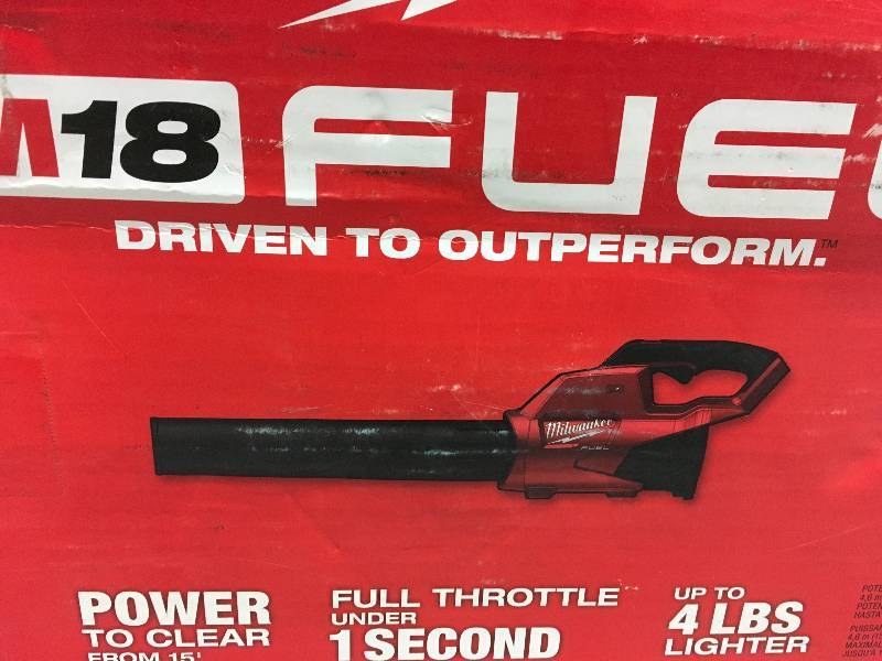 lot 112 image: MILWAUKE M18 FUEL 120 MPH 450 CFM 18-Volt Lithium-Ion Brushless Cordless Handheld Blower in good conditions TOOL ONLY