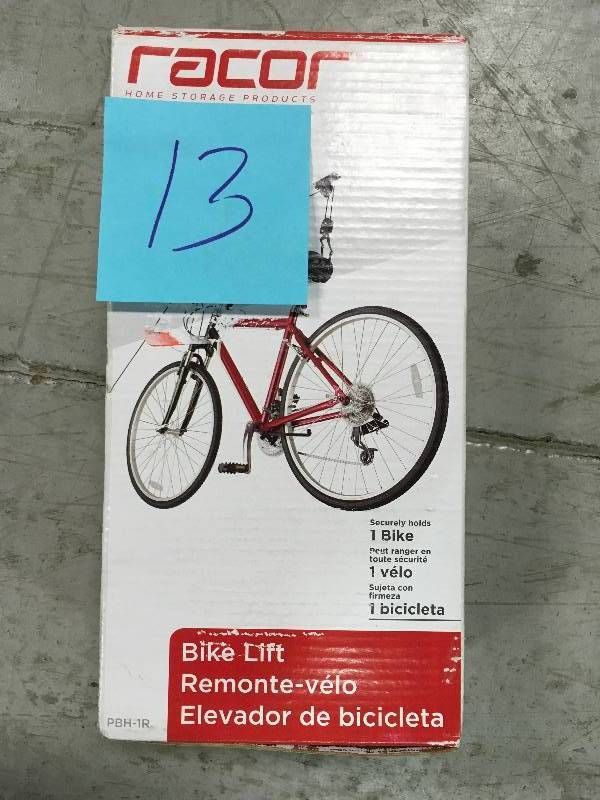 lot 13 image: Racor 1-Bike Ceiling Mount Bike Lift  in good conditions