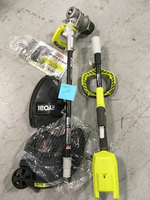 lot 14 image: Ryobi 40-Volt Lithium-Ion Cordless String TrimmerEdger - Battery and Charger Not Included  in good conditions