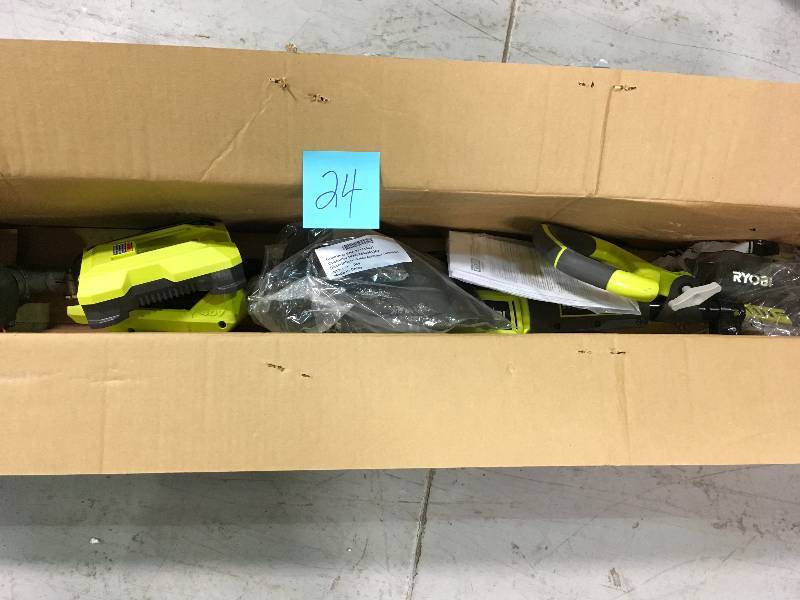 lot 24 image: Ryobi Reconditioned 40-Volt X Lithium-Ion Attachment Capable Cordless String Trimmer - 2.6 Ah Battery and Charger Included used in working condition