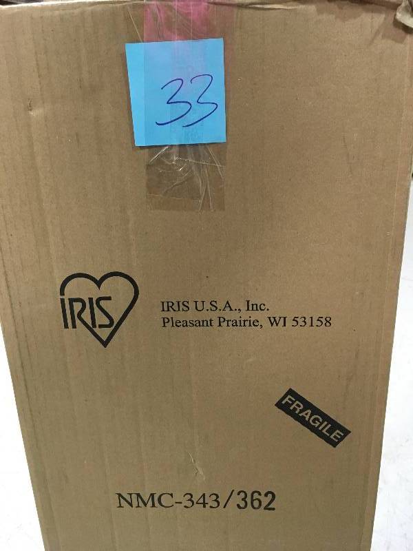 lot 33 image: Iris 108 Qt. 7-Drawer Storage Bin in Black  in good conditions