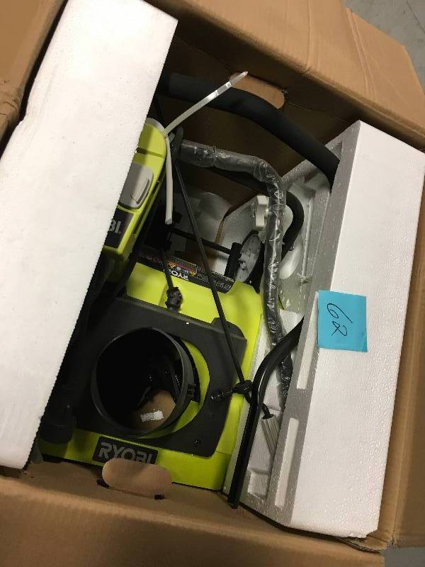lot 62 image: Ryobi 20 in. 12 Amp Corded Electric Snow Blower in good conditions
