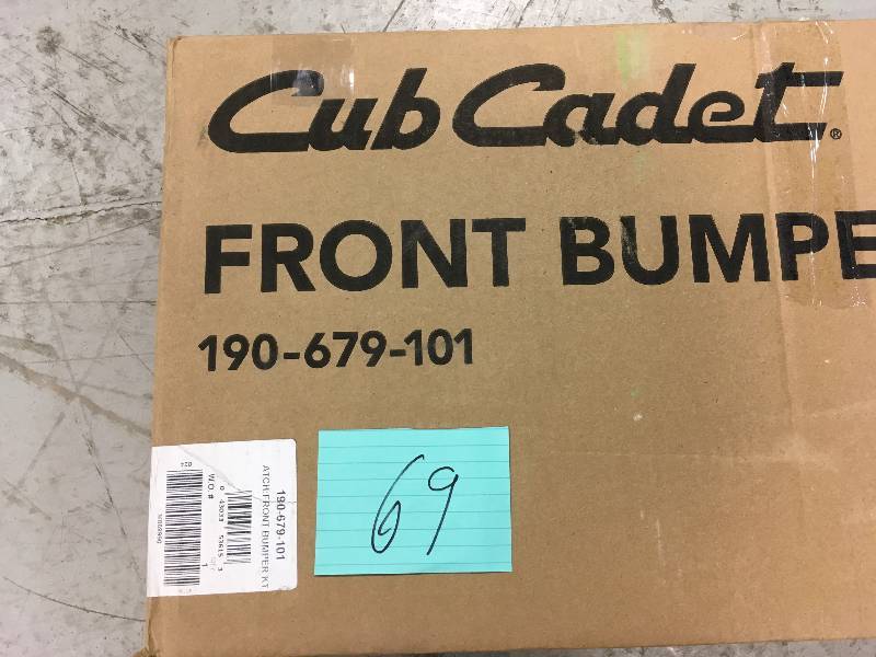 lot 69 image: Cub Cadet Front Bumper Kit for LT, GT and LTX Mowers not used