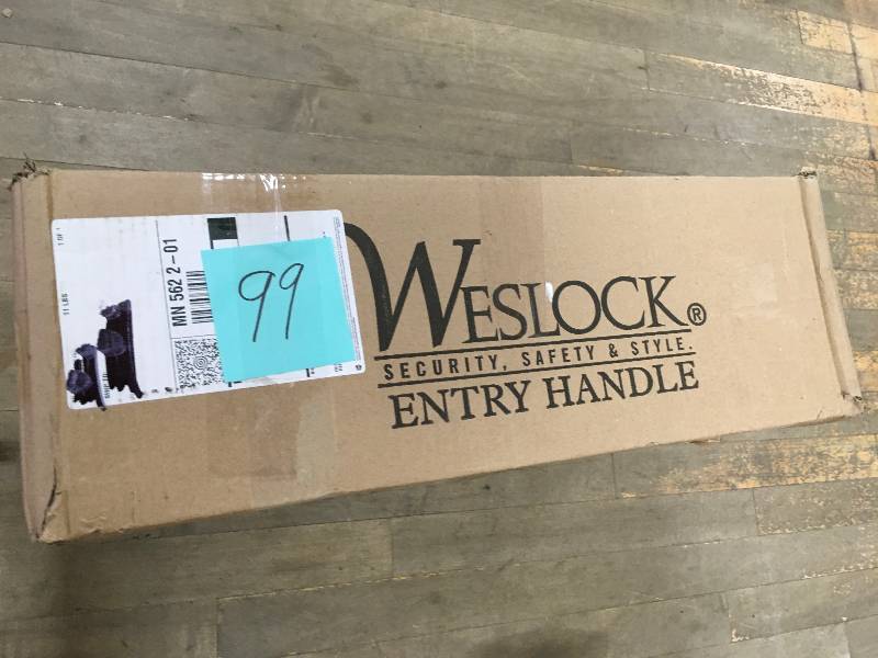 lot 99 image: Set of different door lever Weslock not used