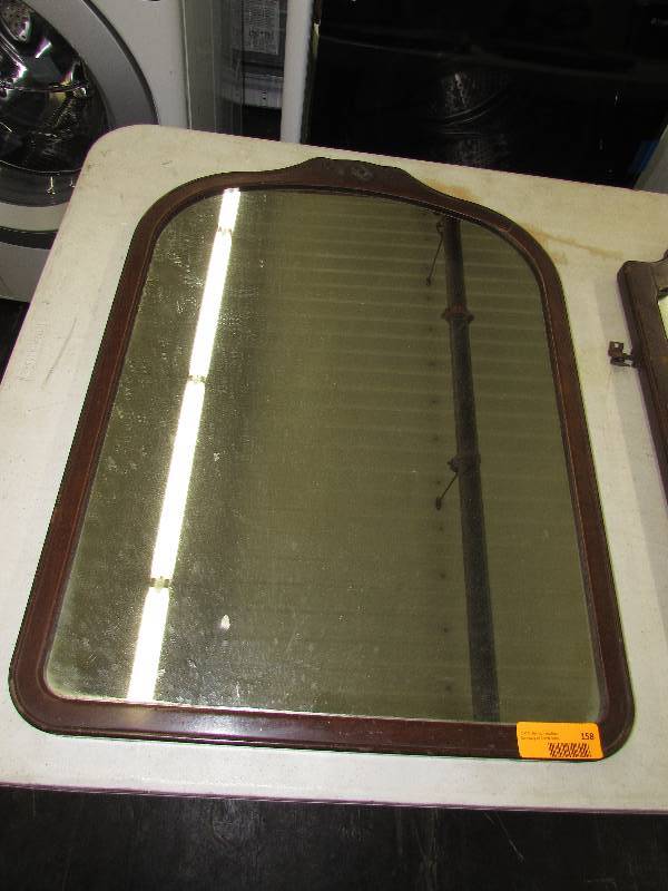 lot 158 image: VINTAGE MIRROR, METAL FRAME
