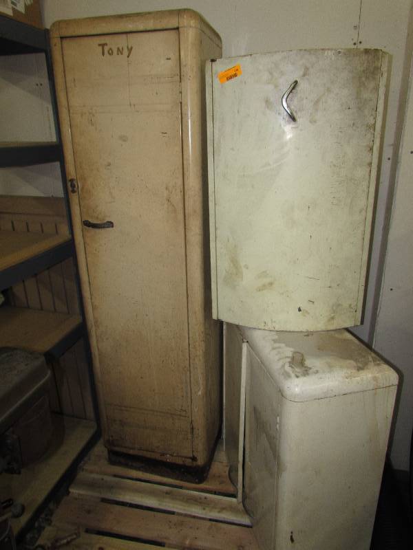 lot 576 image: THREE METAL CABINETS