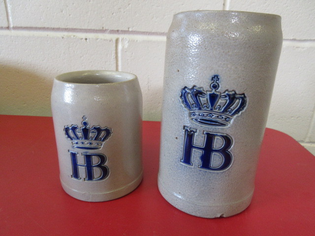 lot 410 image: VINTAGE 2 GERMAN HB MUGS