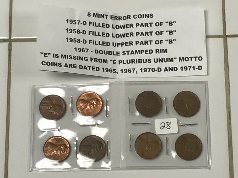 Mint Error Coins, (3) Wheat Back Ce...