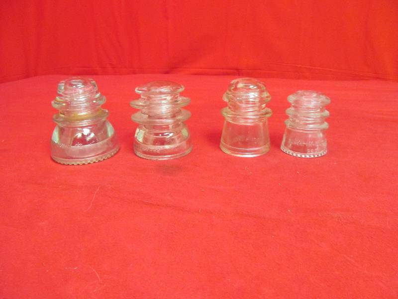 lot 100 image: vintage glass insulators