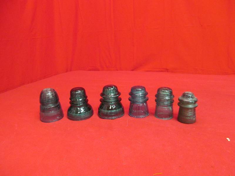 lot 103 image: blue glass insulators