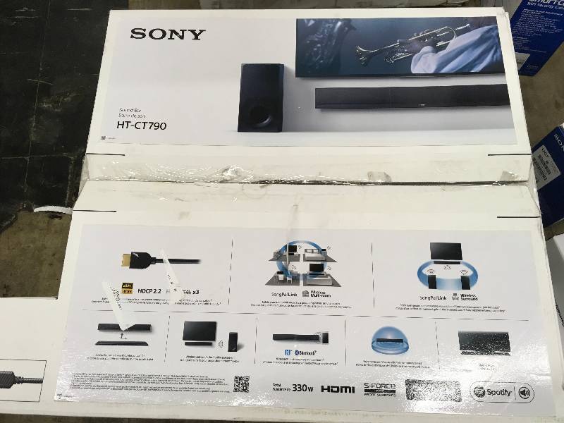lot 541 image: Sony HT- CT790 Soundbar, Retail $199.97