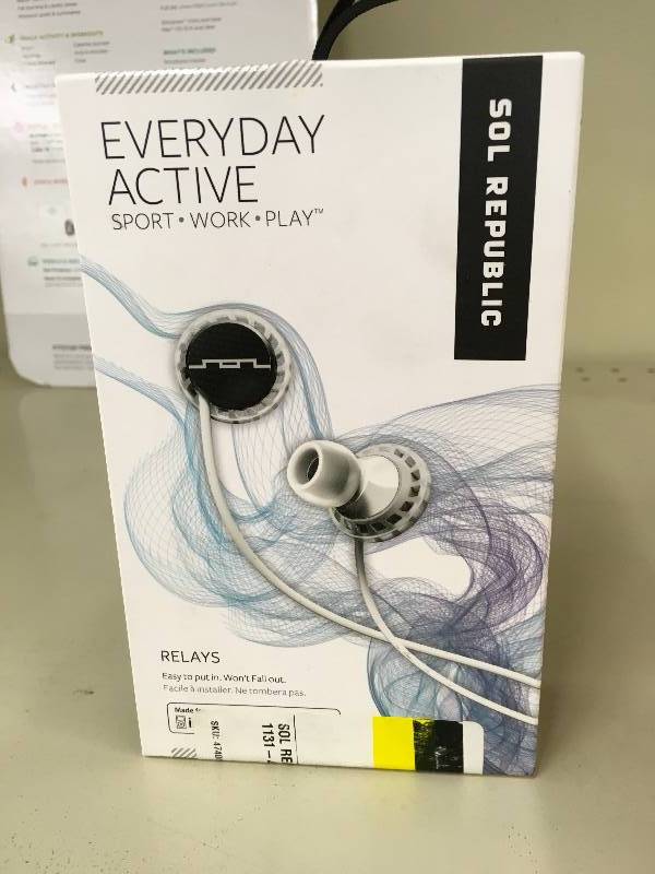 lot 550 image: SOL Republic Everyday Active Headphones, Retail $30.26