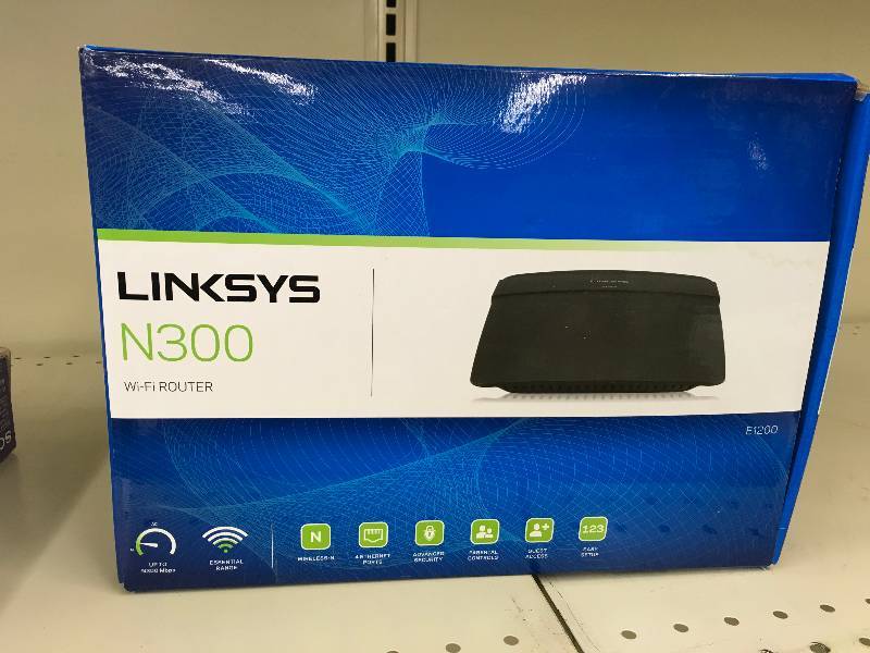 lot 560 image: Linksys N300 Wifi Router, Retail $56.99