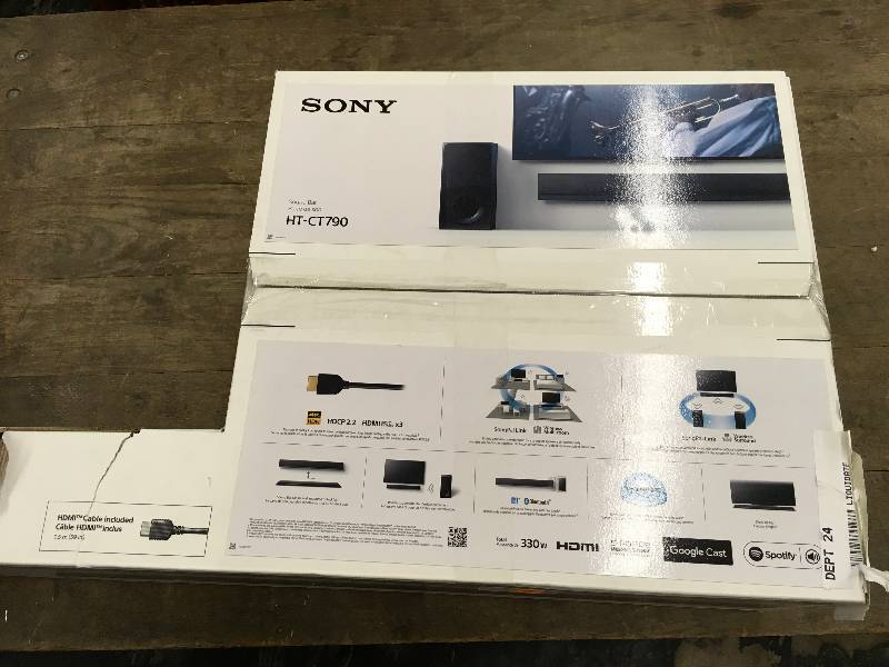 lot 570 image: Sony HT- CT790 Soundbar, Retail $199.97