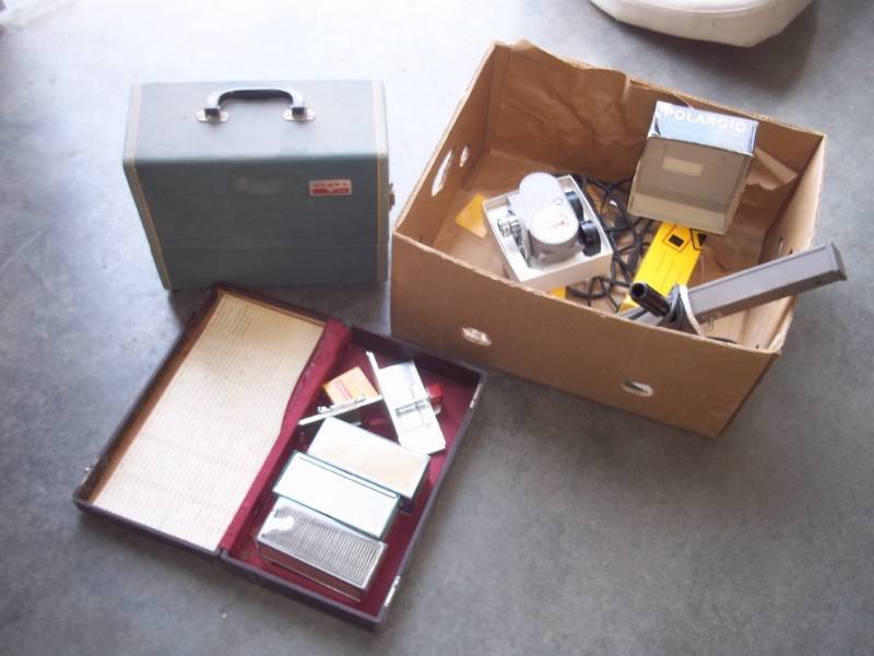 lot 72 image: Argus Slide Projector with Trays and 8mm Movie Camera