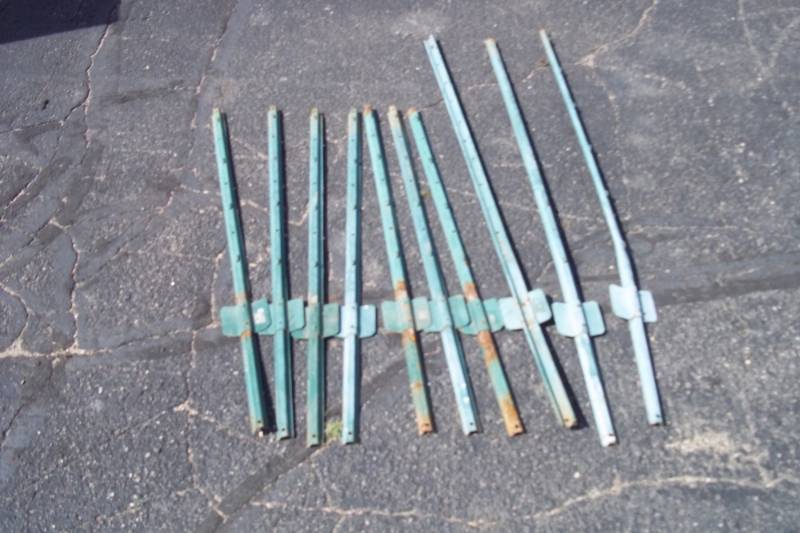 lot 98 image: Lot of 10 Metal Fence Post. 3 are 48 & 7 are 36