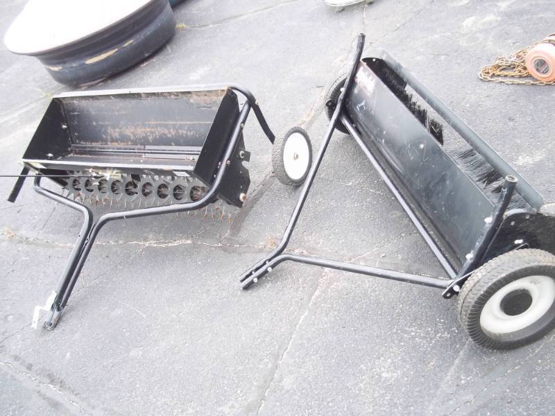 lot 138 image: Lawn Aerator & Lawn Sweeper