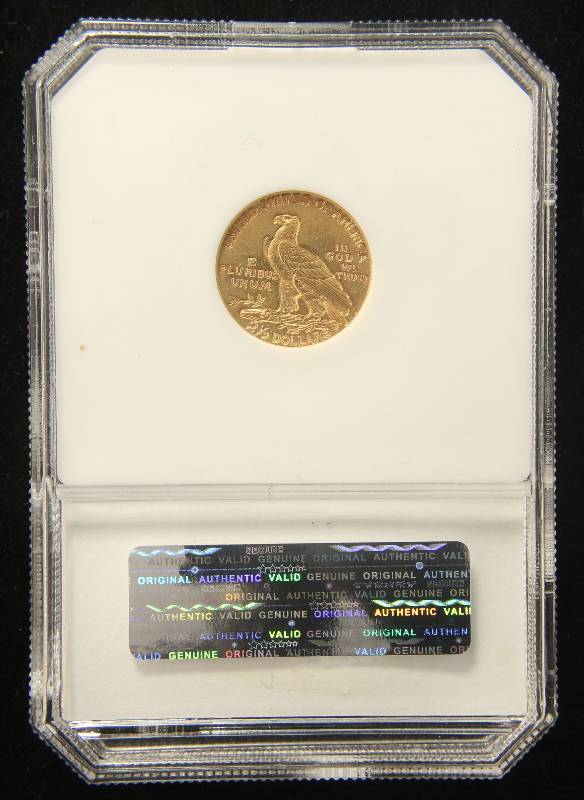 1913 US $2.50 GOLD INDIAN MS63 PCI CERTIFIED