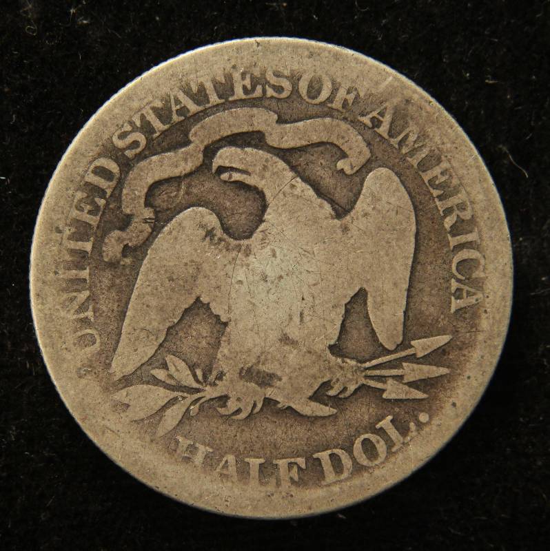1876 US SEATED LIBERTY SILVER HALF DOLLAR